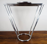 Vintage Art Deco Machine Age Chrome Skyscraper Design Side Tables - Yesteryear Essentials
 - 2