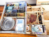 Antique 1900 French Painting Artists Paint Box Set Couleurs Sans Danger