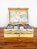 Antique 1900 French Painting Artists Paint Box Set Couleurs Sans Danger