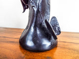 FLEA Antique Art Nouveau European Bronze Vase Blindfolded Wood Nymph Butterfly