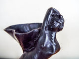 FLEA Antique Art Nouveau European Bronze Vase Blindfolded Wood Nymph Butterfly