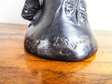 FLEA Antique Art Nouveau European Bronze Vase Blindfolded Wood Nymph Butterfly
