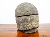Antique Stone Basalt Carved French Head Phrygian