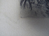 Antique Plate Signed Renoir Etching Le Chapeau Epinglé (The Hat Secured with a Pin), c. 1894