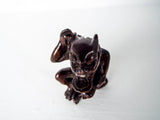 RL Antique Wooden Japanese Demon Oni Katabori Netsuke 1.75" Meiji Period Carving
