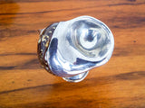 Vintage Sterling Silver Clad Shell Open Salt Cellars
