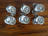 Vintage Sterling Silver Clad Shell Open Salt Cellars