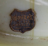 Vintage 1920s Vaseline Glass Marble Green Housex Table Lamp Lighting Lantern