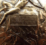 Vintage Copper Clad Medallion Giovanni Schoeman Cold Cast Bronze Albert Camus