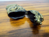 Antique Brass Japanese Vesta Case Meji Dragon Match Holder Case Safe