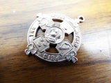 1925 Vintage 9ct Gold Religious Father Mathew Feis Badge Pendant Medal