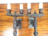 Antique 1920s Spanish Revival Light Wall Sconces