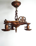 Antique Art Deco '20s Aluminum Chandelier
