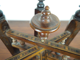 Antique Victorian Folding Stand English 19thC Trivet Tray Base Exotic Wood Inlay