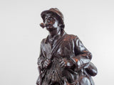 RESERVED FOR ANDRE Max Blondat Bronze Sculpture WW1 French Soldier Le Pinard Signed Valsuani France