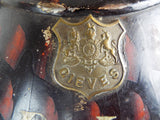 Antique 1930s British Military Naval Officers Hat Tin Gieves London Orgl Labels