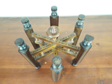Antique Victorian Folding Stand English 19thC Trivet Tray Base Exotic Wood Inlay