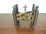 Antique Victorian Folding Stand English 19thC Trivet Tray Base Exotic Wood Inlay