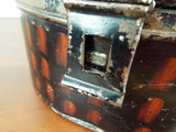 Antique 1930s British Military Naval Officers Hat Tin Gieves London Orgl Labels