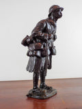 RESERVED FOR ANDRE Max Blondat Bronze Sculpture WW1 French Soldier Le Pinard Signed Valsuani France