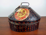 Antique 1930s British Military Naval Officers Hat Tin Gieves London Orgl Labels