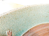 Vintage 1970s Green Studio Art Pottery Frog Serving Plate Ceramic Appetizer Dish