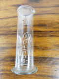 Antique 1900 Medical Apothecary Measuring Cup & Minim Measure Traveling Set Case