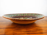 Antique Russian Arts & Crafts Majolica Charger Glazed Centerpiece Plate 1900s