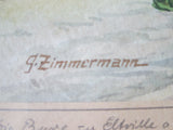 Original Landscape Watercolor Painting by G Zimmermann - Yesteryear Essentials
 - 3