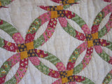 Vintage Handmade Patchwork Wedding Ring Quilt - Yesteryear Essentials
 - 11
