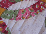 Vintage Handmade Patchwork Wedding Ring Quilt - Yesteryear Essentials
 - 5