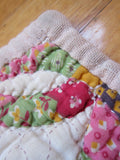 Vintage Handmade Patchwork Wedding Ring Quilt - Yesteryear Essentials
 - 8