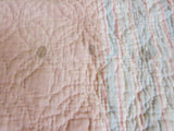 Vintage Handmade Patchwork Wedding Ring Quilt - Yesteryear Essentials
 - 2