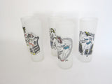 Highball Glasses Vintage Barware 1940s Pinup Girl Cocktail Glasses Signed D Marj - Yesteryear Essentials
 - 7
