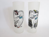 Highball Glasses Vintage Barware 1940s Pinup Girl Cocktail Glasses Signed D Marj - Yesteryear Essentials
 - 9