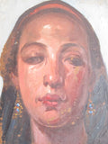 Antique Oil on Copper Portrait Painting of Lady by Simone - Yesteryear Essentials
 - 6