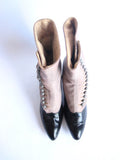 Victorian Two Toned Button Womens Reed Boots - Size 6 / 6.5 - Yesteryear Essentials
 - 9