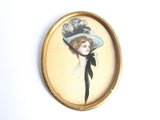 Antique Harrison Fisher Girl Style Gouache Painting - Yesteryear Essentials
 - 7