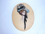 Antique Harrison Fisher Girl Style Gouache Painting - Yesteryear Essentials
 - 11