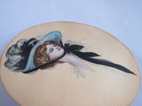 Antique Harrison Fisher Girl Style Gouache Painting - Yesteryear Essentials
 - 4