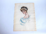 Vintage Harrison Fisher Girl Signed Painting - Yesteryear Essentials
 - 9