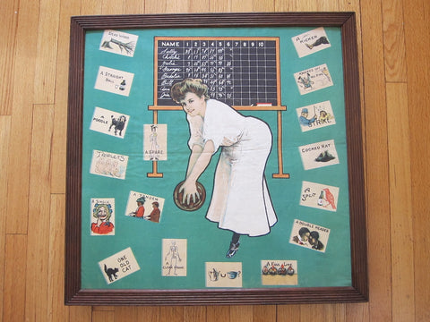 1907 Female Athletes Bowling Pillow Lithograph by Campbell, Metzger & Jacobson - Yesteryear Essentials
 - 1