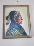 Western Art  Native American Warrior Oil Painting - Yesteryear Essentials
 - 9