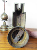 Antique Art Deco French Brass Chants Panther Cat Andirons