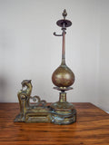 Antique Art Deco French Brass Chants Panther Cat Andirons - Yesteryear Essentials
 - 10