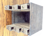 Antique Primitive Wooden Mahogany Cabinet Case With Secret Drawers - Yesteryear Essentials
 - 8