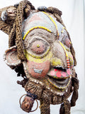 Vintage Bamileke Cameroon African Wooden Beaded Mask