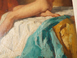 Signed Redmond Stevens Wright Seated Nude Oil Painting - Yesteryear Essentials
 - 12