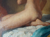 Signed Redmond Stevens Wright Seated Nude Oil Painting - Yesteryear Essentials
 - 5