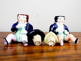 Antique Pair of Staffordshire Porcelain Novelty Figurines